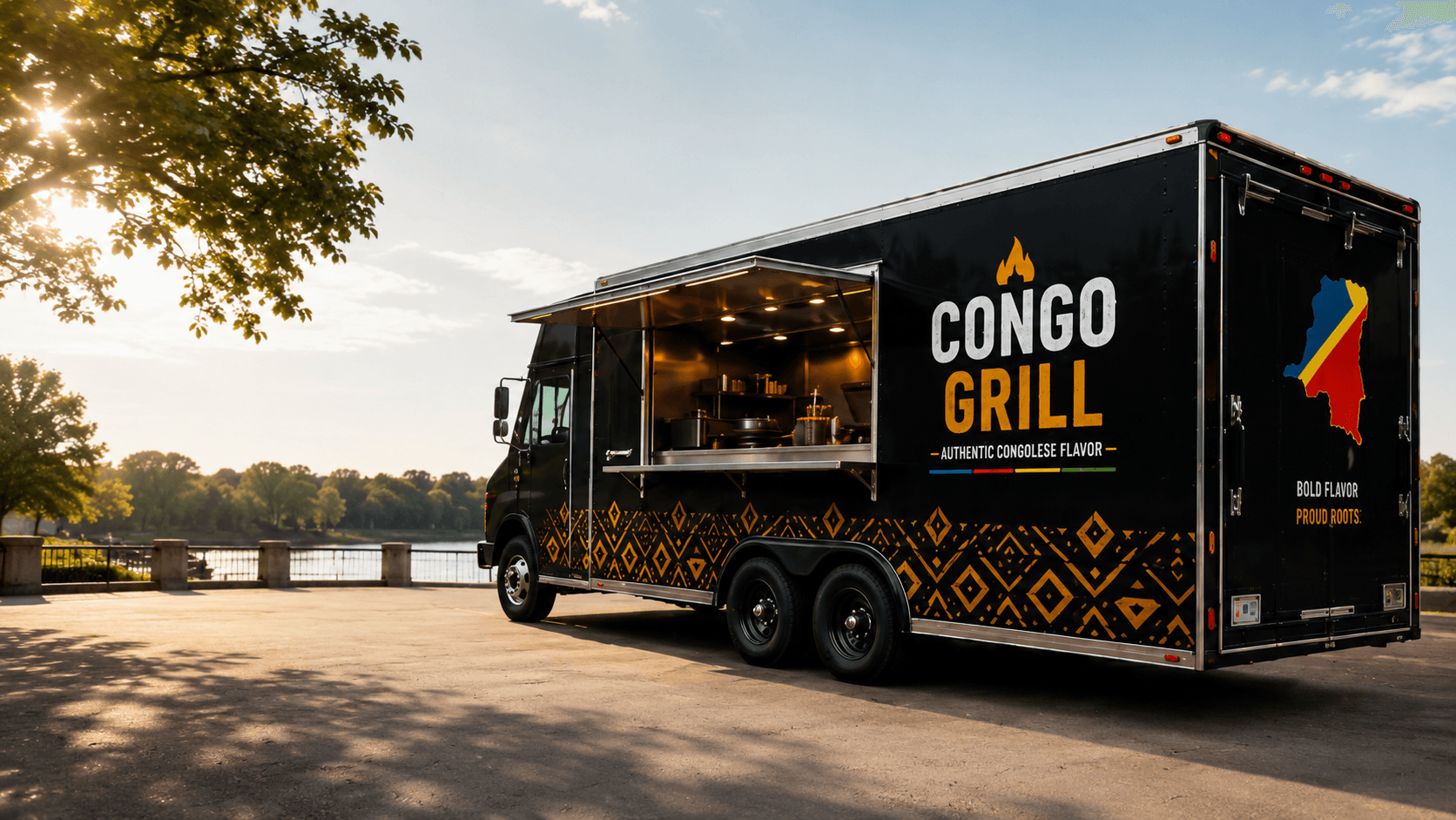 The Congo Grill food trailer, ready to serve the community