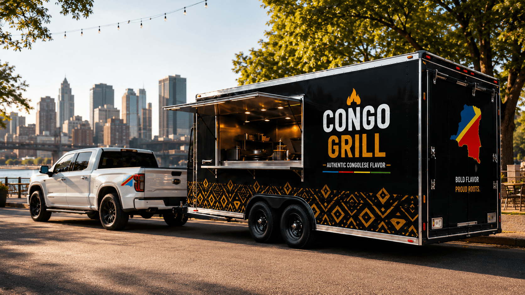 Congo Grill food trailer at the waterfront